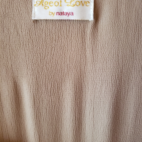 Taupe and Pink Age of Love dress by Nataya sz S - Picture 7 of 8